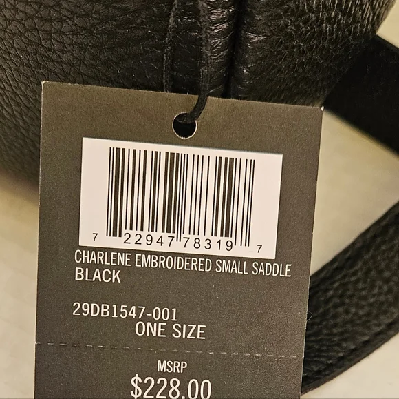 FRYE Black Pebble Saddle Crossbody Bag NWT - Picture 13 of 16